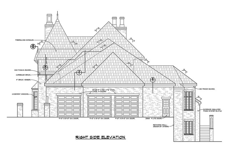 Home Plan - Right Side Elevation