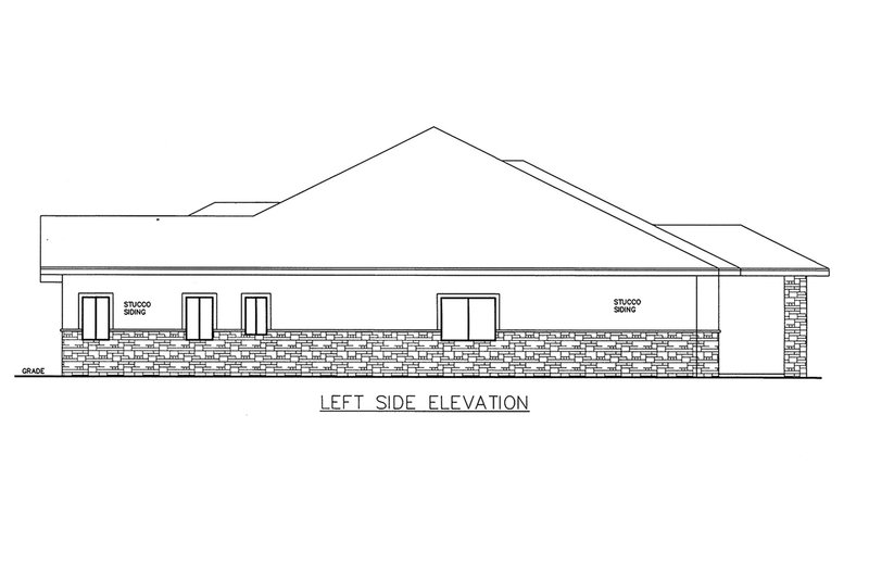 Home Plan - Left Side Elevation