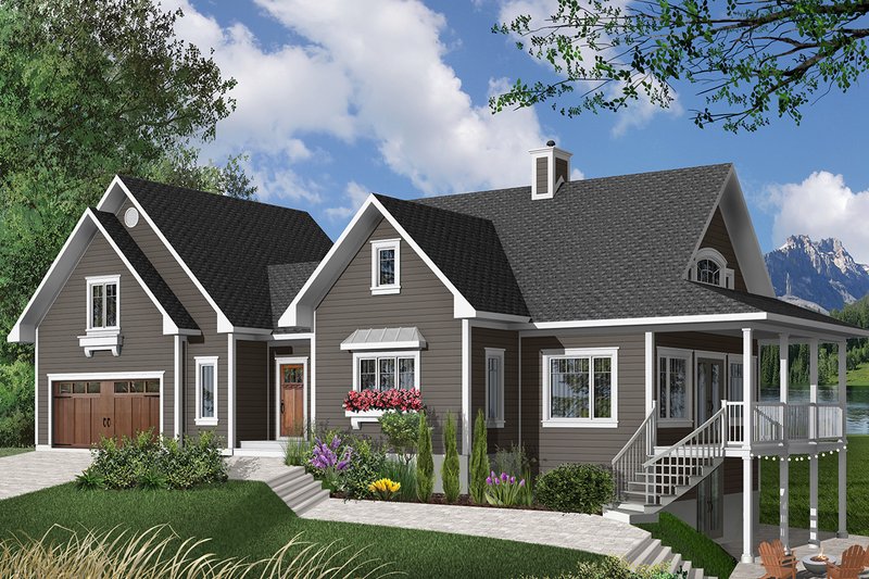 Dream House Plan - Exterior - Front Elevation 4 for Traditional House Plan #23-391 - 3 bed, 3.5 bath