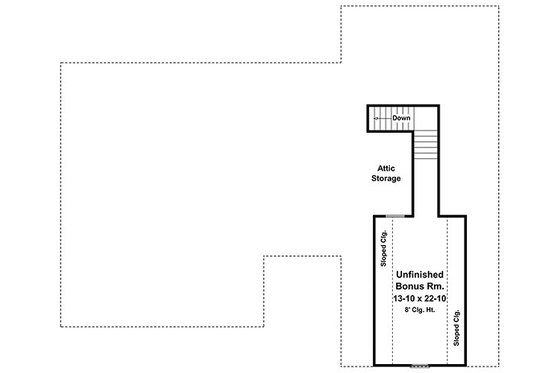 European house plan Country second story floor plan