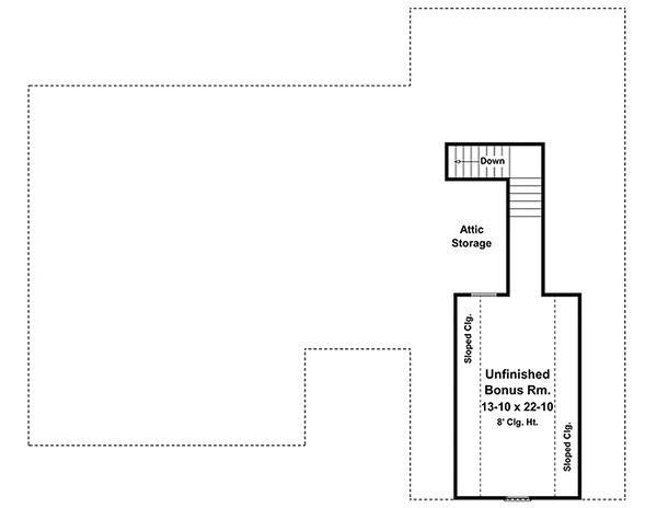 European house plan Country second story floor plan