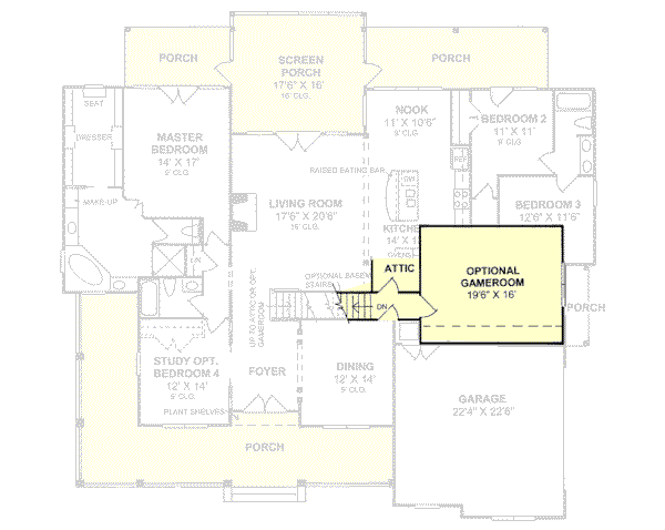 Architectural House Design - Farmhouse Floor Plan - Other Floor Plan #20-167