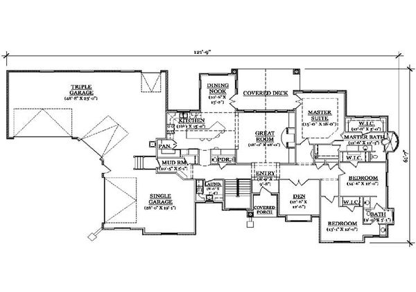 Colonial Floor Plan - Main Floor Plan #5-320