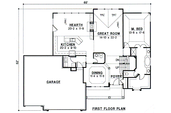 Traditional Floor Plan - Main Floor Plan #67-688