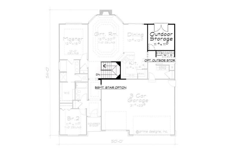 Dream House Plan - Floor Plan - Other Floor for European House Plan #20-2118 - 2 bed, 2 bath