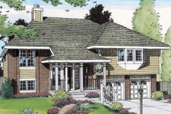Exterior - Front Elevation for Traditional House Plan #312-130 - 4 bed, 2 bath