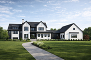 Farmhouse Style House Plan - 4 Beds 4.5 Baths 5691 Sq/Ft Plan #928-401 Exterior 