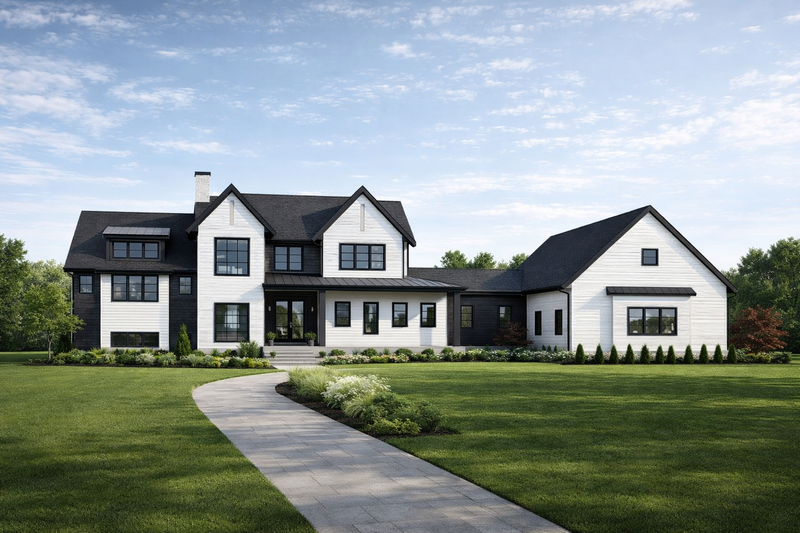 Architectural House Design - Exterior - Front Elevation 4 for Farmhouse House Plan #928-401 - 4 bed, 4.5 bath