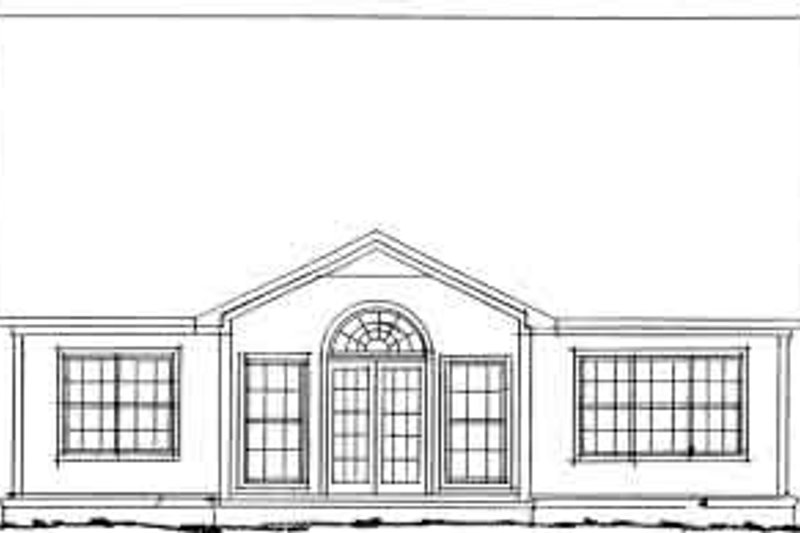 Home Plan - Exterior - Rear Elevation for Traditional House Plan #20-347 - 3 bed, 2 bath