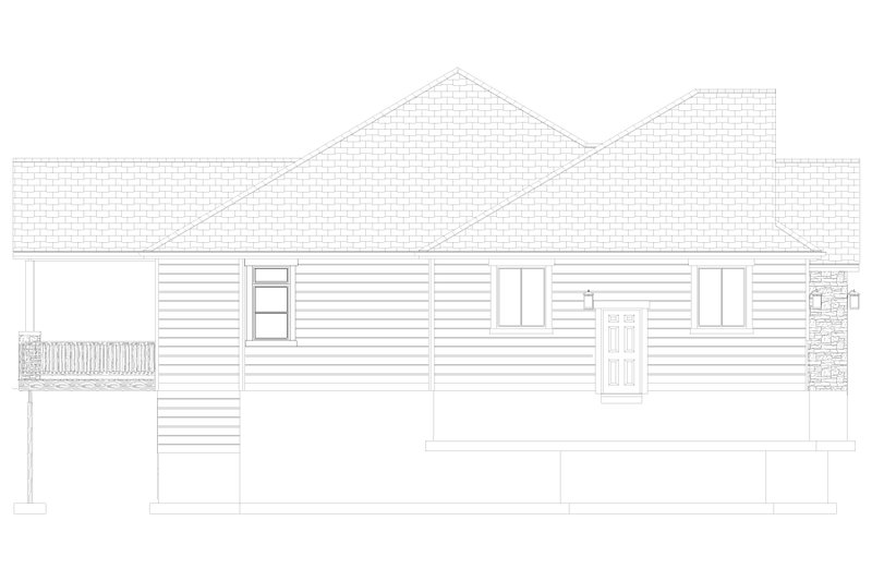Architectural House Design - Exterior - Other Elevation 1 for Craftsman House Plan #1060-354 - 2 bed, 2 bath