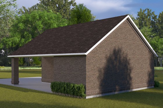 Exterior - Rear Elevation for Traditional House Plan #1060-295, 1 bath