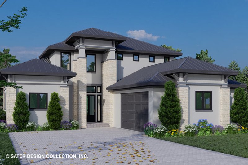 House Blueprint - Contemporary Exterior - Front Elevation Plan #930-515