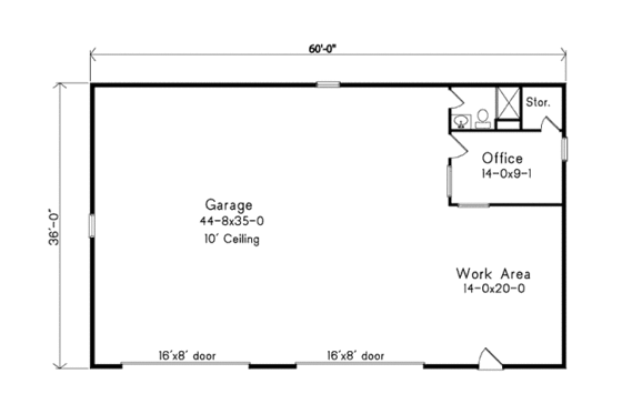 Floor Plan - Main Floor for Modern House Plan #22-417, 0 bath