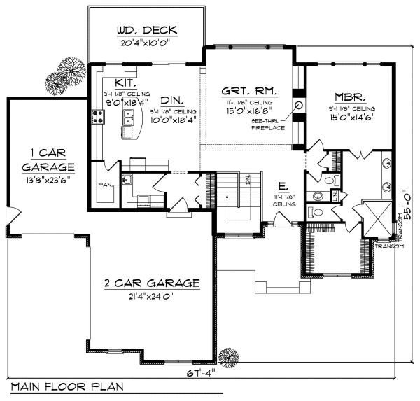 Home Plan - European Floor Plan - Main Floor Plan #70-881