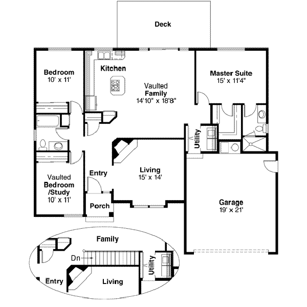 House Plan Design - Traditional Floor Plan - Main Floor Plan #124-139