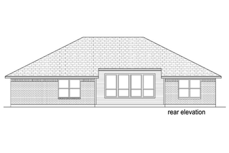 House Plan Design - Exterior - Rear Elevation for Ranch House Plan #84-549 - 3 bed, 2 bath