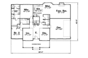 Country Style House Plan - 2 Beds 2.5 Baths 2039 Sq/Ft Plan #20-682 
