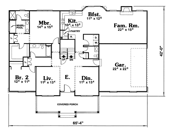 House Plan Design - Country Floor Plan - Main Floor Plan #20-682