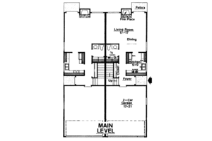 Floor Plan - Main Floor for Modern House Plan #303-230 - 3 bed, 1.5 bath