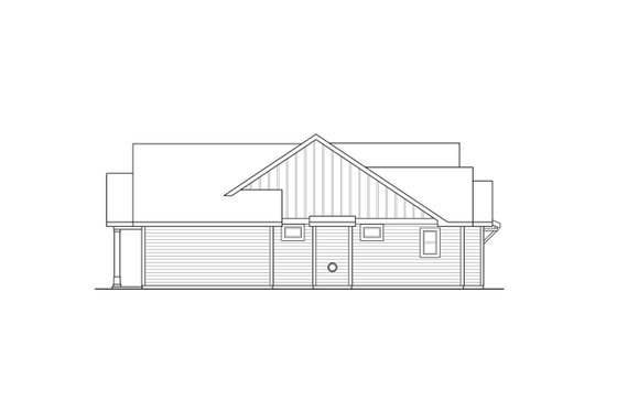 Exterior - Other Elevation for Ranch House Plan #124-1311 - 3 bed, 3.5 bath