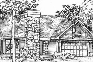 Ranch Exterior - Front Elevation Plan #320-352