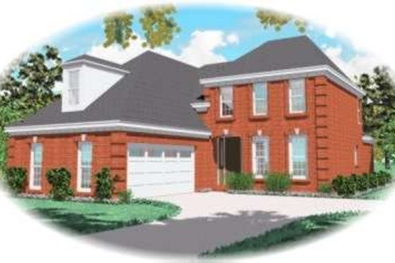 Exterior - Front Elevation for European House Plan #81-780 - 3 bed, 2.5 bath