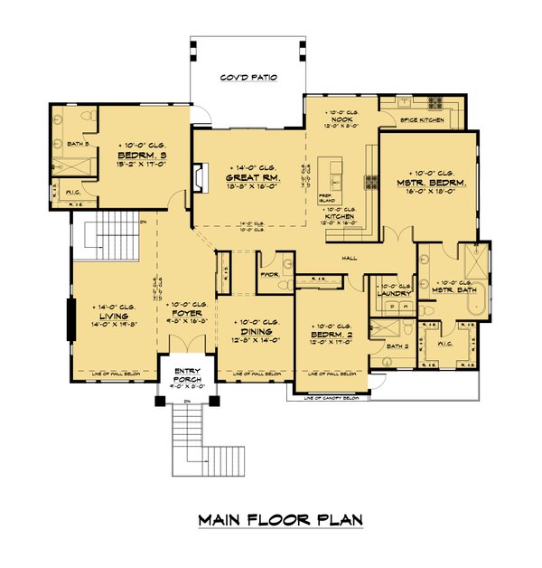 House Plan Design - Contemporary Floor Plan - Main Floor Plan #1066-161