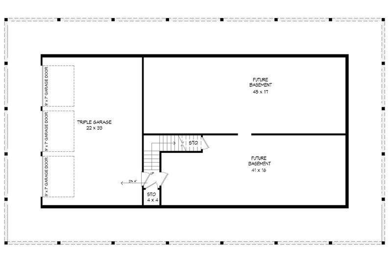 House Plan Design - Floor Plan - Lower Floor for Country House Plan #932-175 - 3 bed, 2 bath