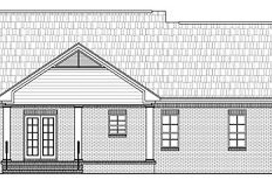 Exterior - Rear Elevation for Southern House Plan #21-209 - 3 bed, 2 bath