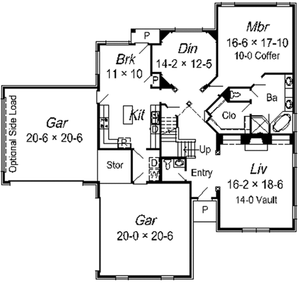 European Floor Plan - Main Floor Plan #329-287