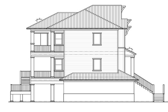 Exterior - Other Elevation 1 for Beach House Plan #938-115 - 3 bed, 3.5 bath