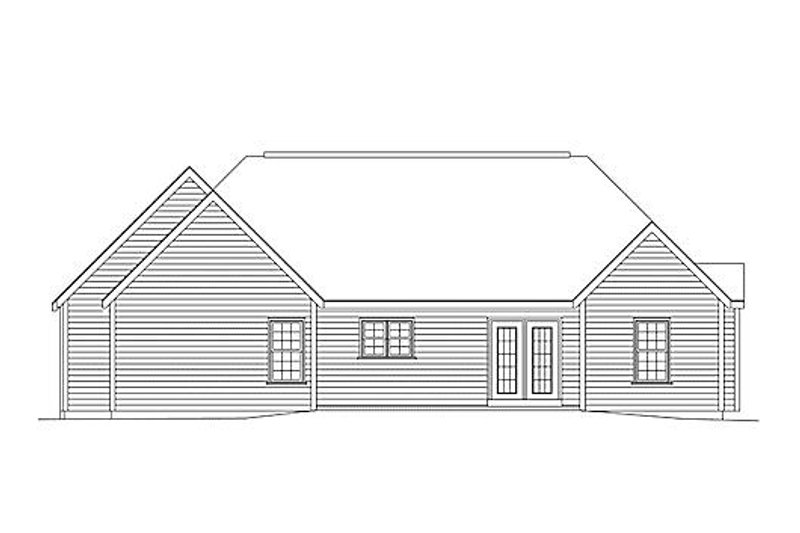 Home Plan - Exterior - Rear Elevation for Traditional House Plan #57-515 - 3 bed, 2 bath