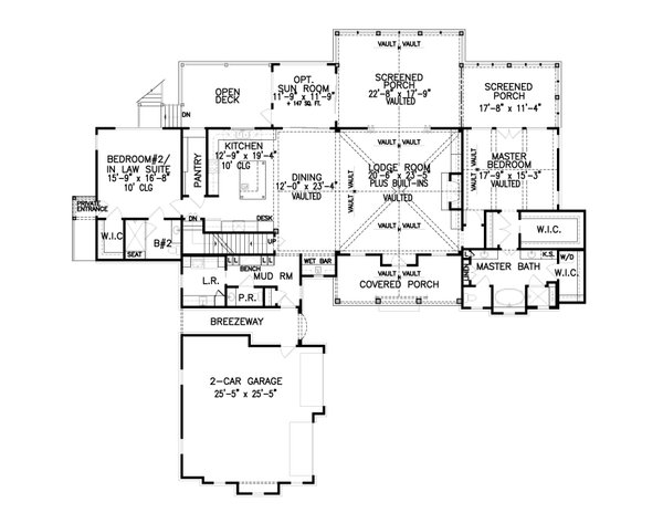 Farmhouse Floor Plan - Main Floor Plan #54-522