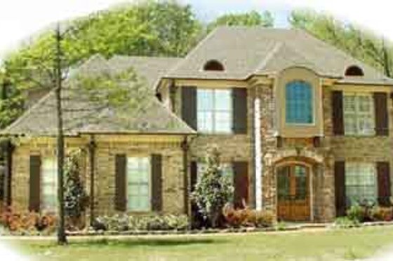 Exterior - Front Elevation for European House Plan #81-1195 - 4 bed, 4 bath