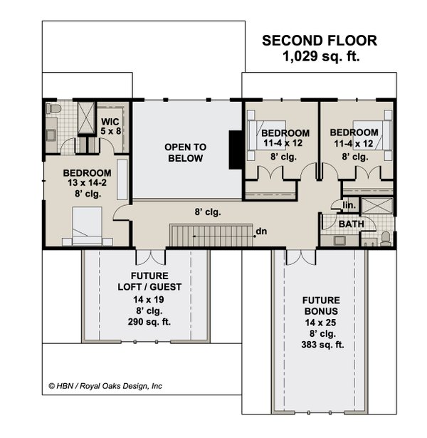 House Plan Design - Craftsman Floor Plan - Upper Floor Plan #51-1205