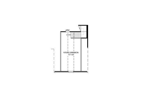 Floor Plan - Upper Floor for European House Plan #424-260 - 3 bed, 2 bath