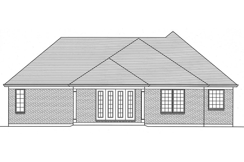 Dream House Plan - Exterior - Rear Elevation for European House Plan #46-833 - 3 bed, 2.5 bath