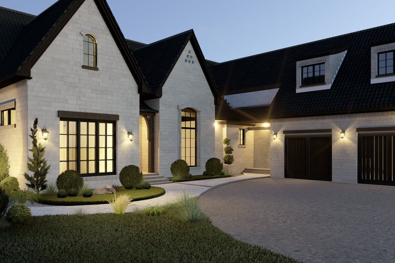 House Design - Exterior - Front Elevation 3 for Contemporary House Plan #923-391 - 4 bed, 4.5 bath
