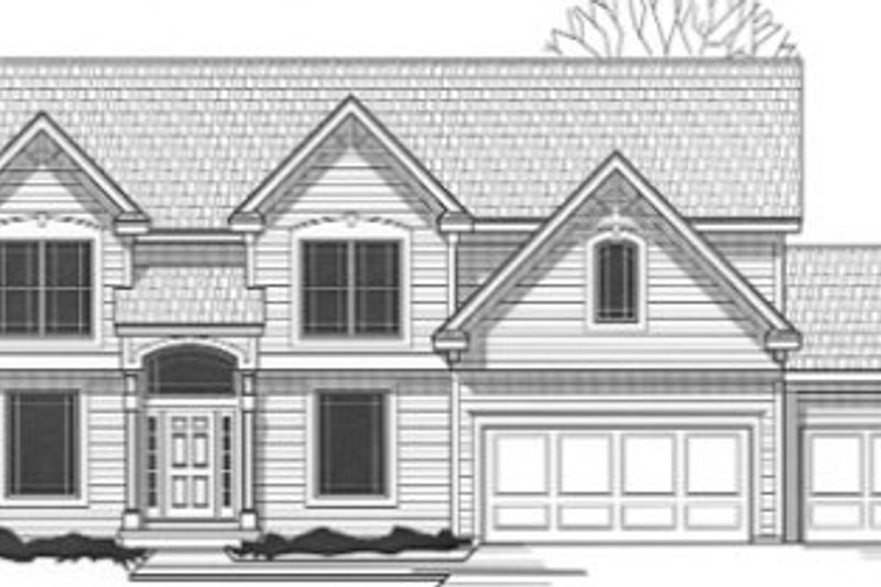 Exterior - Front Elevation 2 for Traditional House Plan #67-862 - 4 bed, 2 bath