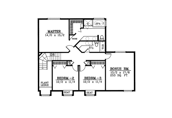 Country Floor Plan - Upper Floor Plan #100-219