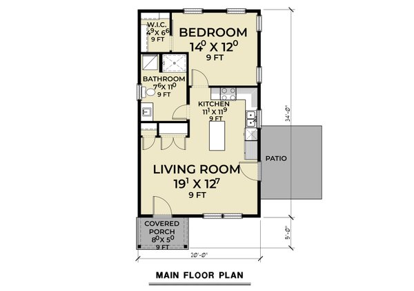 House Blueprint - Farmhouse Floor Plan - Main Floor Plan #1070-260