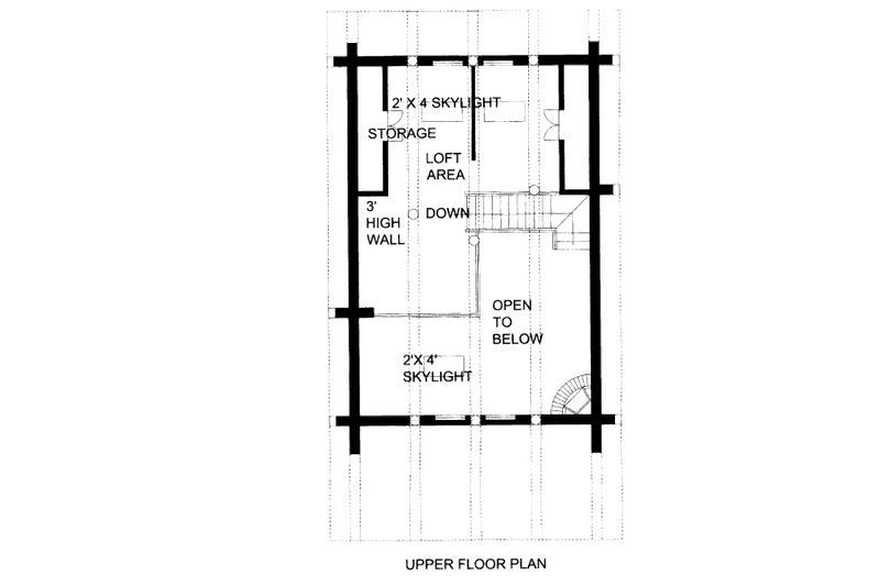 Home Plan - Floor Plan - Upper Floor for Log House Plan #117-600 - 1 bed, 1 bath