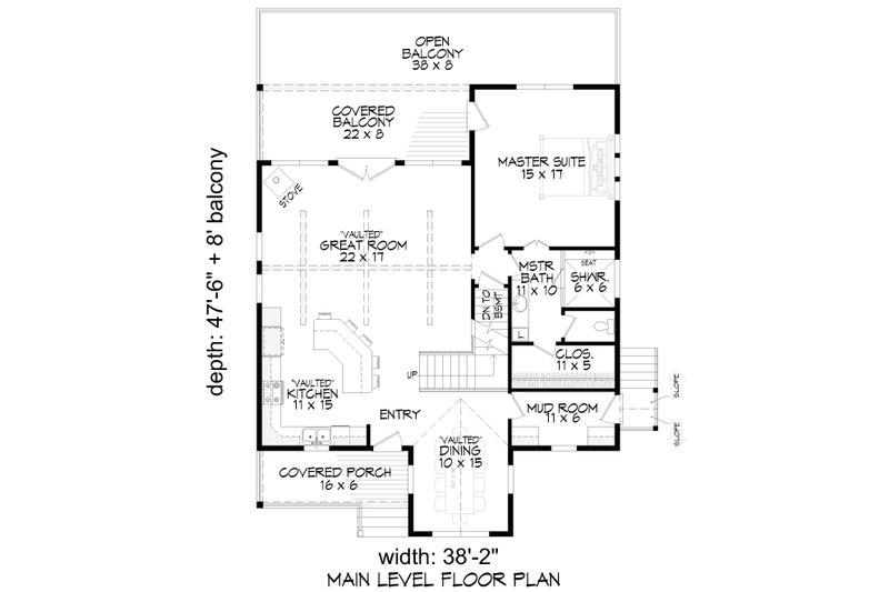 Home Plan - Floor Plan - Main Floor for Country House Plan #932-1197 - 3 bed, 3 bath