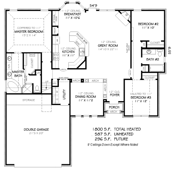 Traditional Floor Plan - Main Floor Plan #424-142