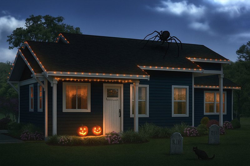 House Blueprint - Ranch Exterior - Front Elevation Plan #124-1114