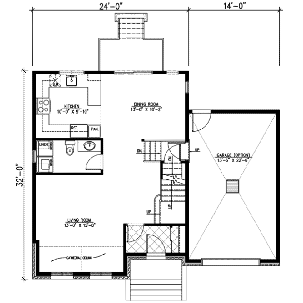 European Floor Plan - Main Floor Plan #138-133