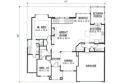 European Style House Plan - 4 Beds 4 Baths 2683 Sq/Ft Plan #67-269 