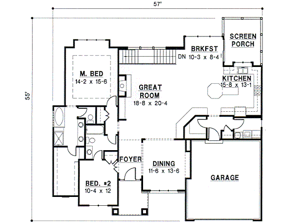 European Floor Plan - Main Floor Plan #67-269