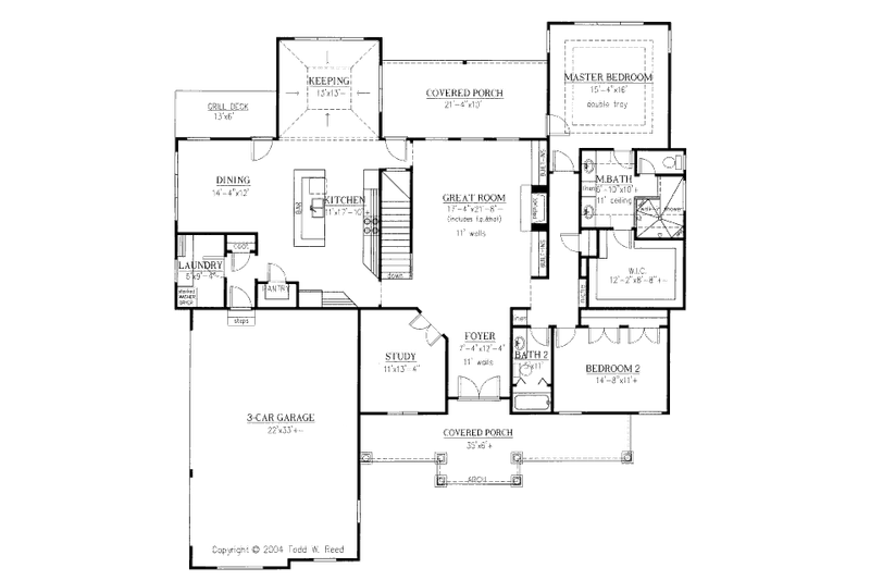 Architectural House Design - Floor Plan - Main Floor for European House Plan #437-41 - 4 bed, 4 bath