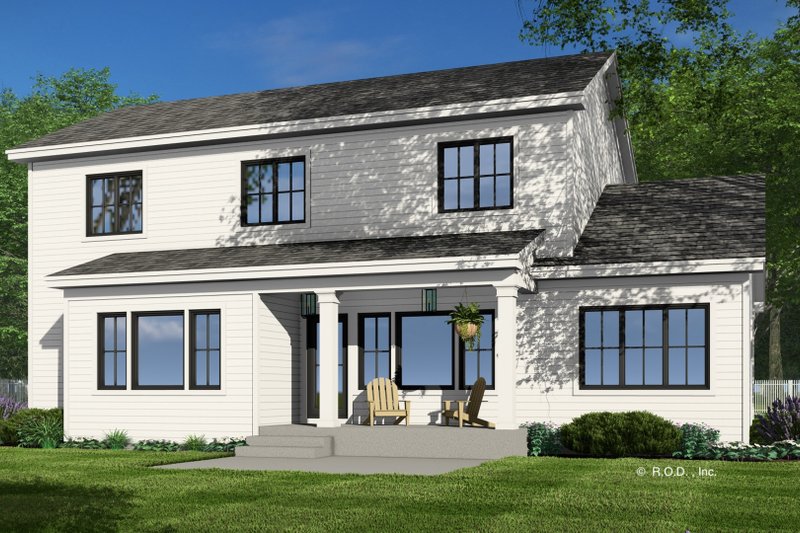 Home Plan - Exterior - Rear Elevation 1 for Farmhouse House Plan #51-1371 - 4 bed, 3.5 bath